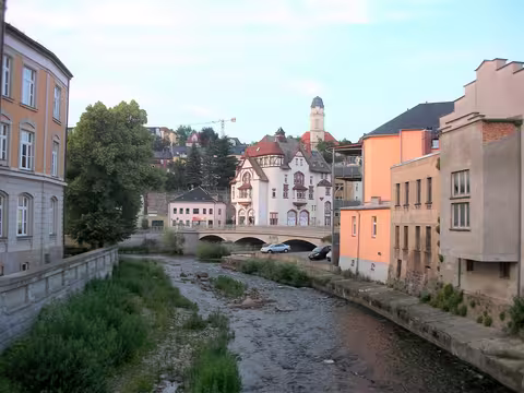 Aue-Bad Schlema: Mündung Schwarzwasser in die Zwickauer Mulde