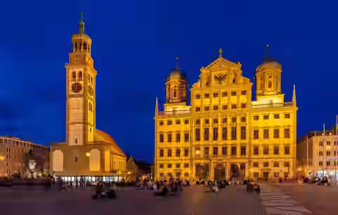 Augsburg: Plaza del Ayuntamiento Augsburgo Alemania DD