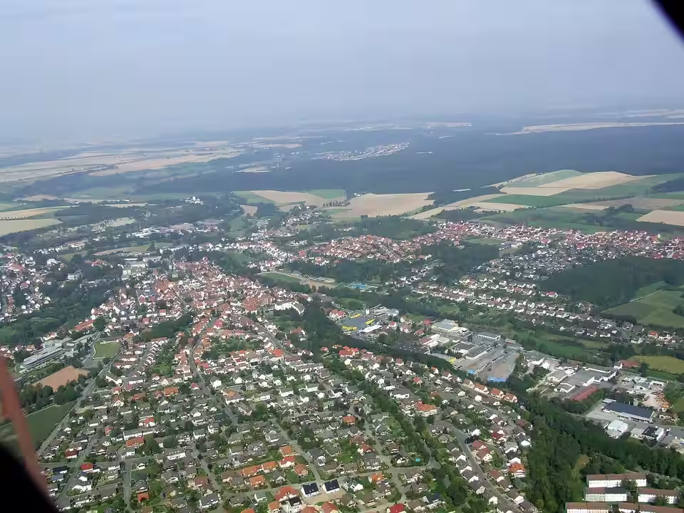 Büren: Westfalen aerial view from south