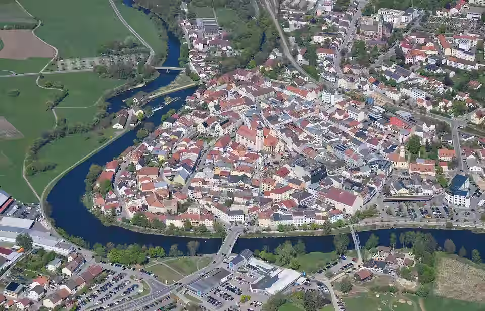 Cham: Aerial image of view from the