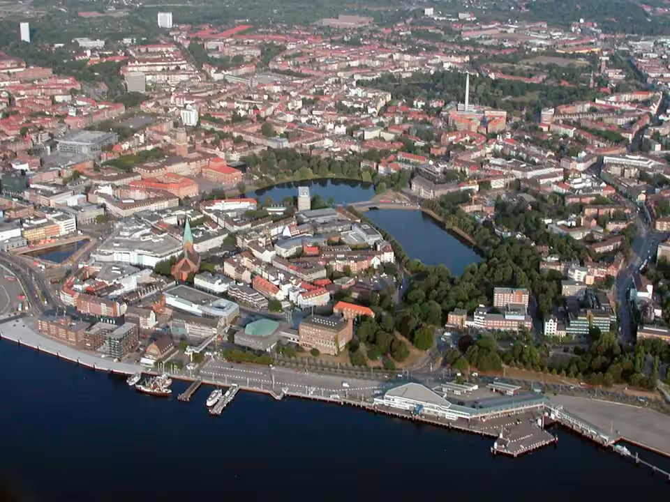Kiel: KielerStadtzentrumLuftaufnahme