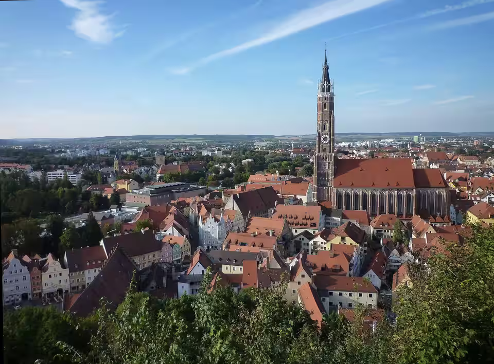 Landshut: Kirche St. Martin 15. Jh. Sicht