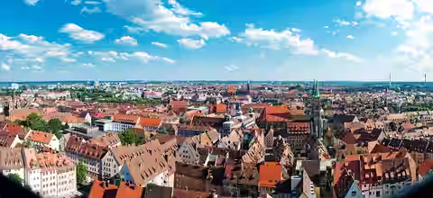 Nürnberg: Nuremberg view from Sinwell Tower 2012.06.16