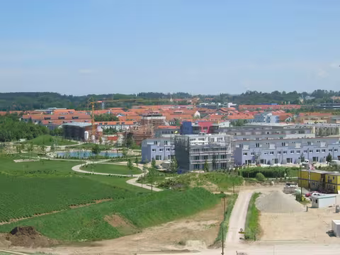 Poing: blick ueber neubaugebiet